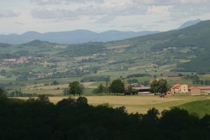 The View from the garden at La Verrerie - gite in the Livradois Forez part of the Auvergne